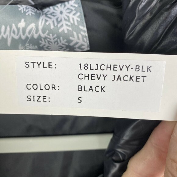 Skea Black Chevy Duck Down Puffer Parka-Length Jacket Coat Women's Small NEW - Picture 9 of 12